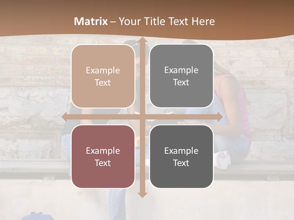 Attractive Female Blond Hair Learning PowerPoint Template