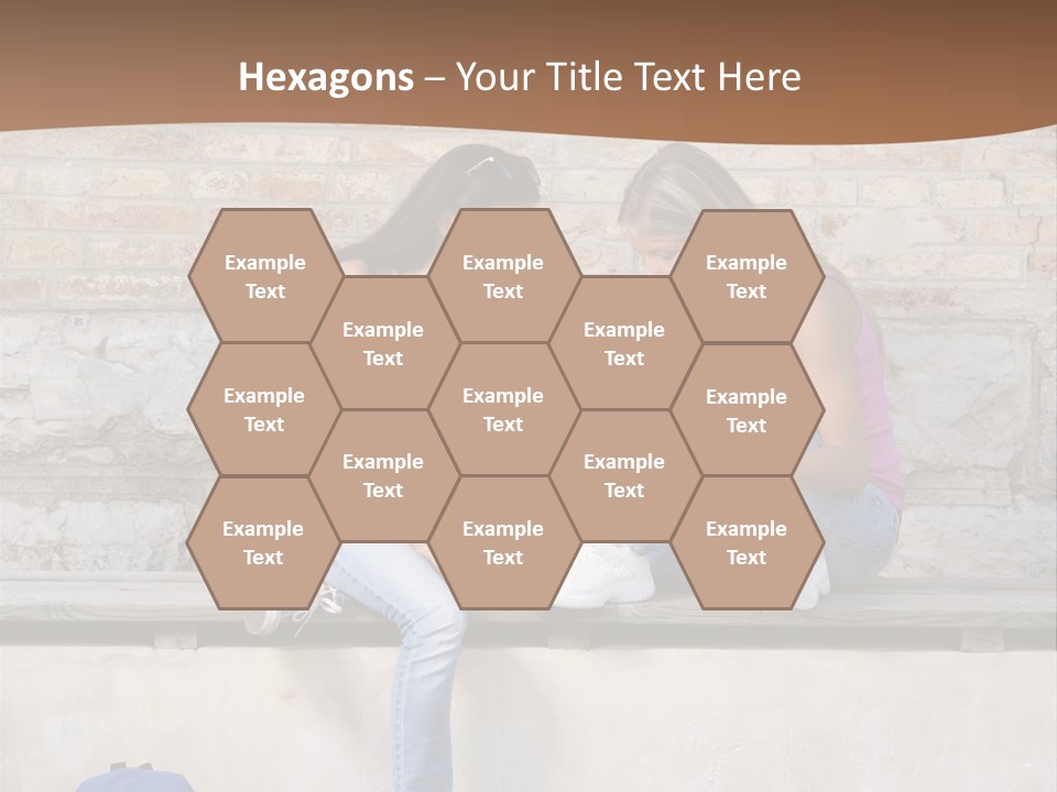 Attractive Female Blond Hair Learning PowerPoint Template