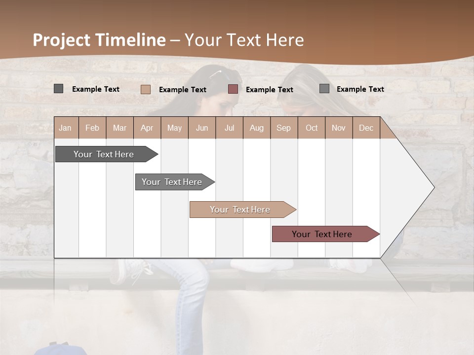 Attractive Female Blond Hair Learning PowerPoint Template