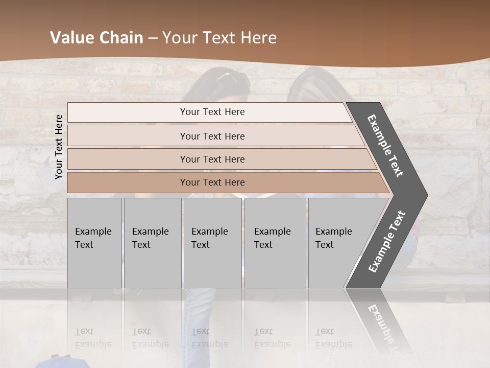 Attractive Female Blond Hair Learning PowerPoint Template