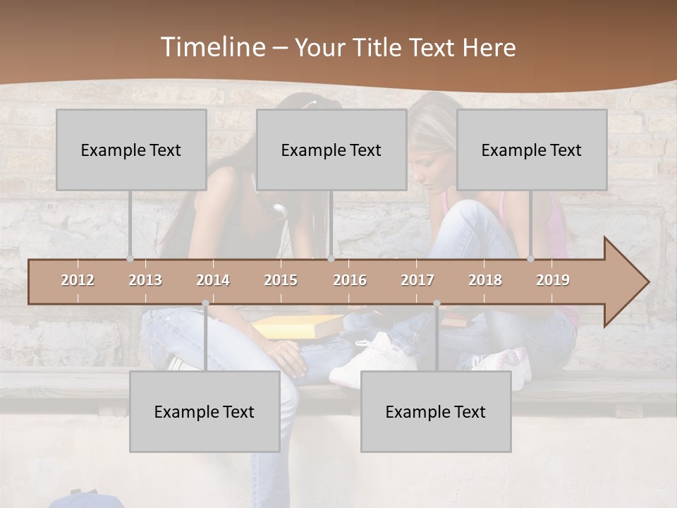 Attractive Female Blond Hair Learning PowerPoint Template