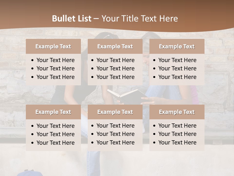 Attractive Female Blond Hair Learning PowerPoint Template