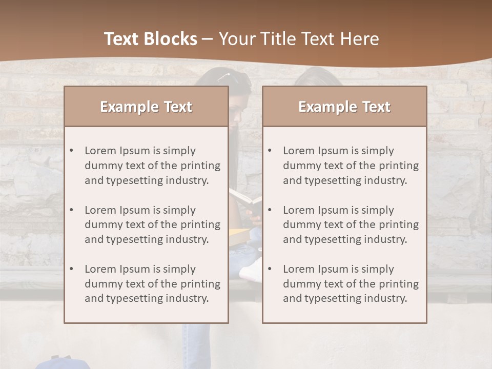 Attractive Female Blond Hair Learning PowerPoint Template