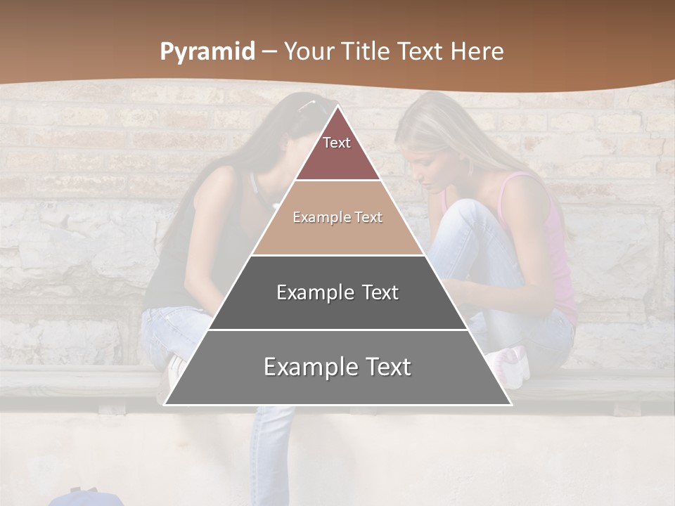 Attractive Female Blond Hair Learning PowerPoint Template