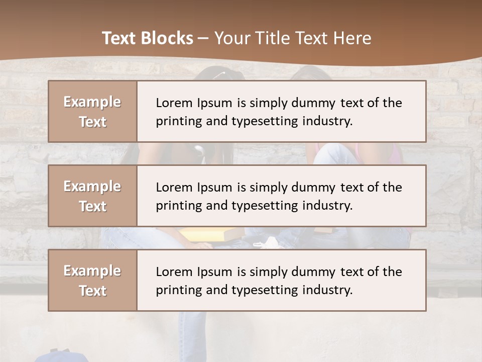 Attractive Female Blond Hair Learning PowerPoint Template