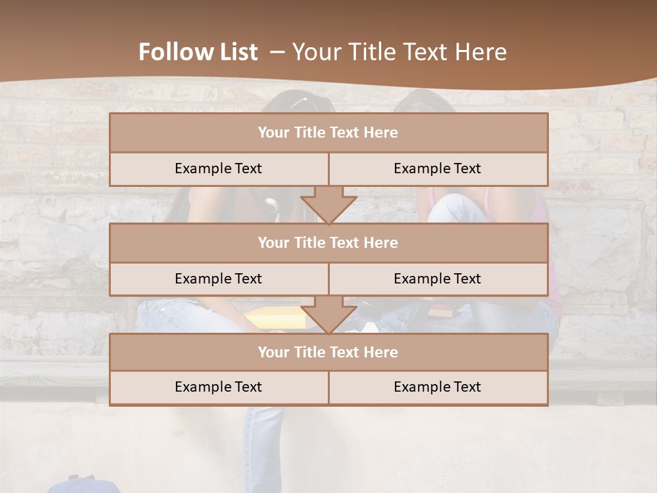 Attractive Female Blond Hair Learning PowerPoint Template