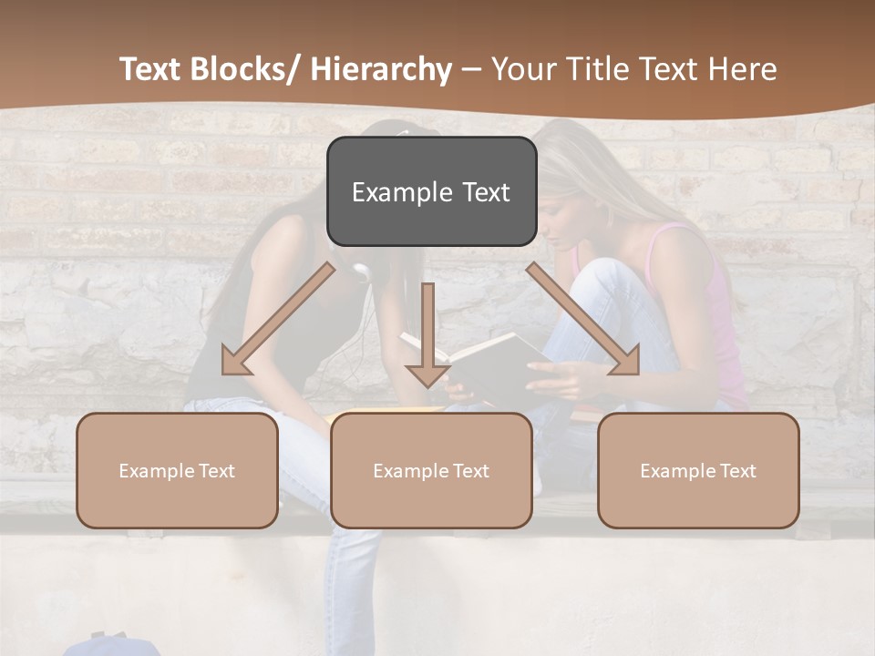 Attractive Female Blond Hair Learning PowerPoint Template