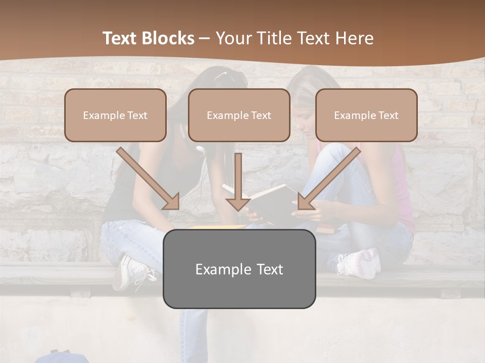Attractive Female Blond Hair Learning PowerPoint Template