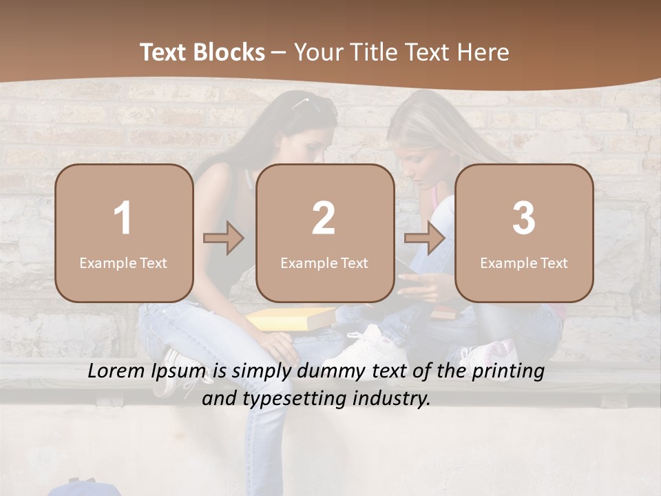 Attractive Female Blond Hair Learning PowerPoint Template