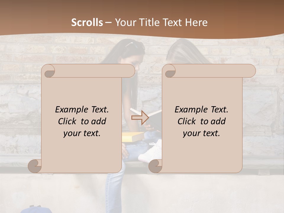 Attractive Female Blond Hair Learning PowerPoint Template