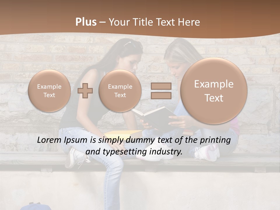 Attractive Female Blond Hair Learning PowerPoint Template