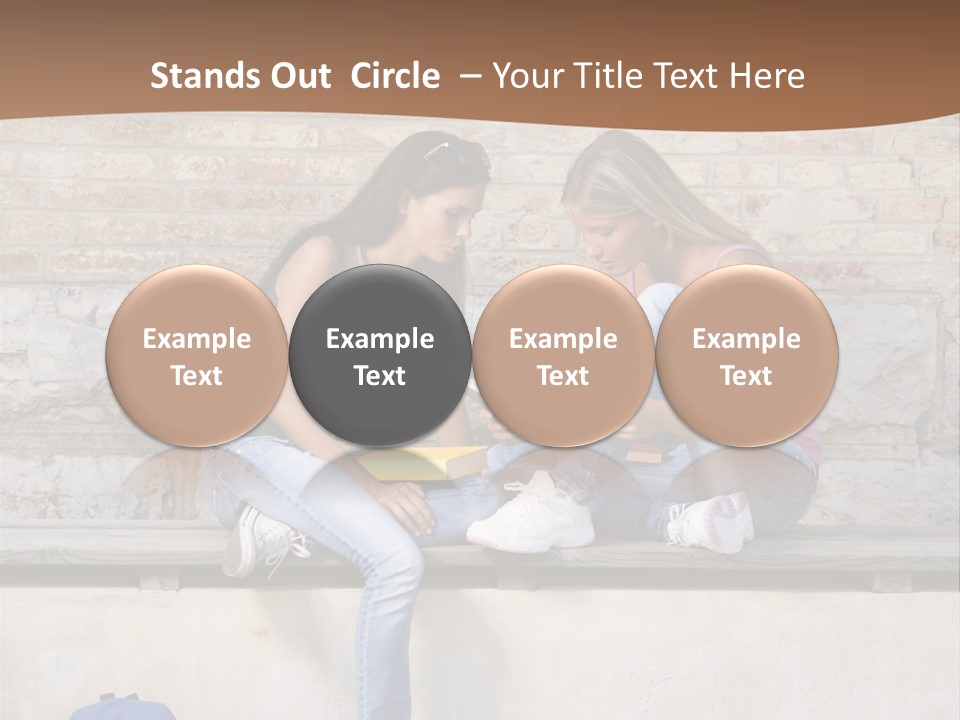 Attractive Female Blond Hair Learning PowerPoint Template