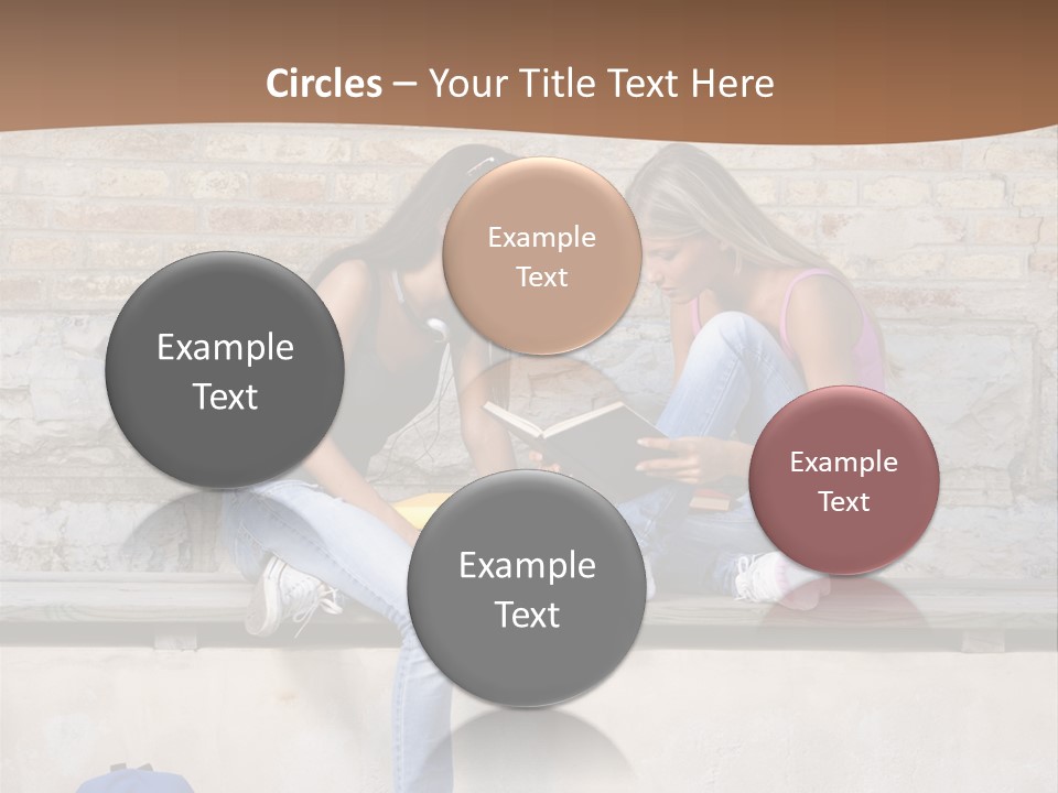 Attractive Female Blond Hair Learning PowerPoint Template