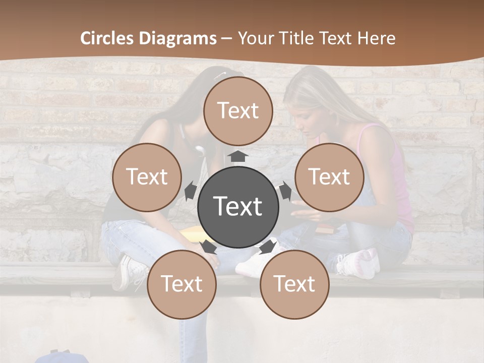 Attractive Female Blond Hair Learning PowerPoint Template