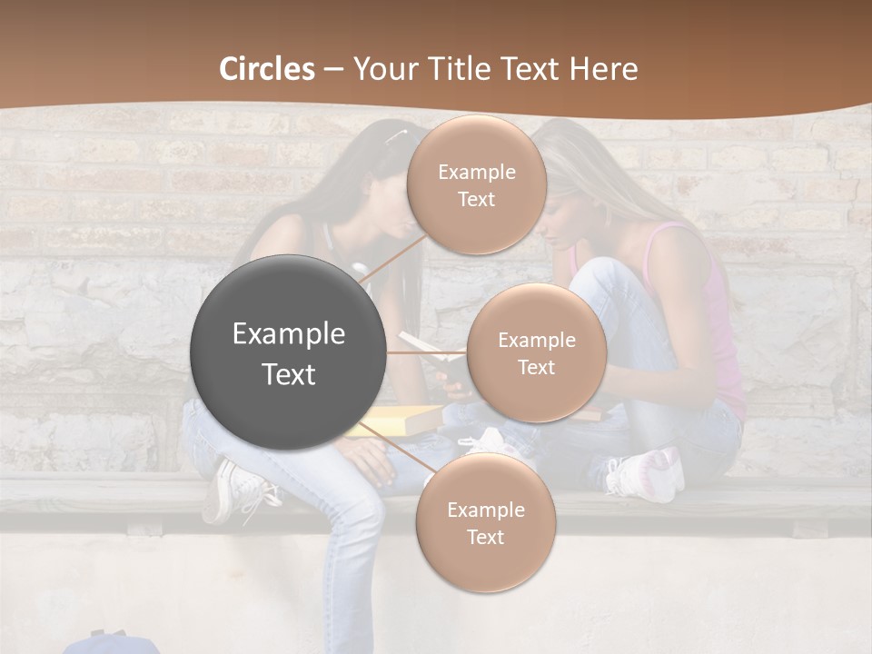 Attractive Female Blond Hair Learning PowerPoint Template