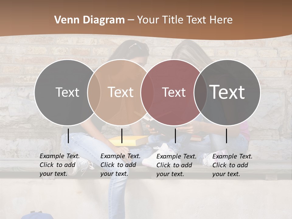 Attractive Female Blond Hair Learning PowerPoint Template