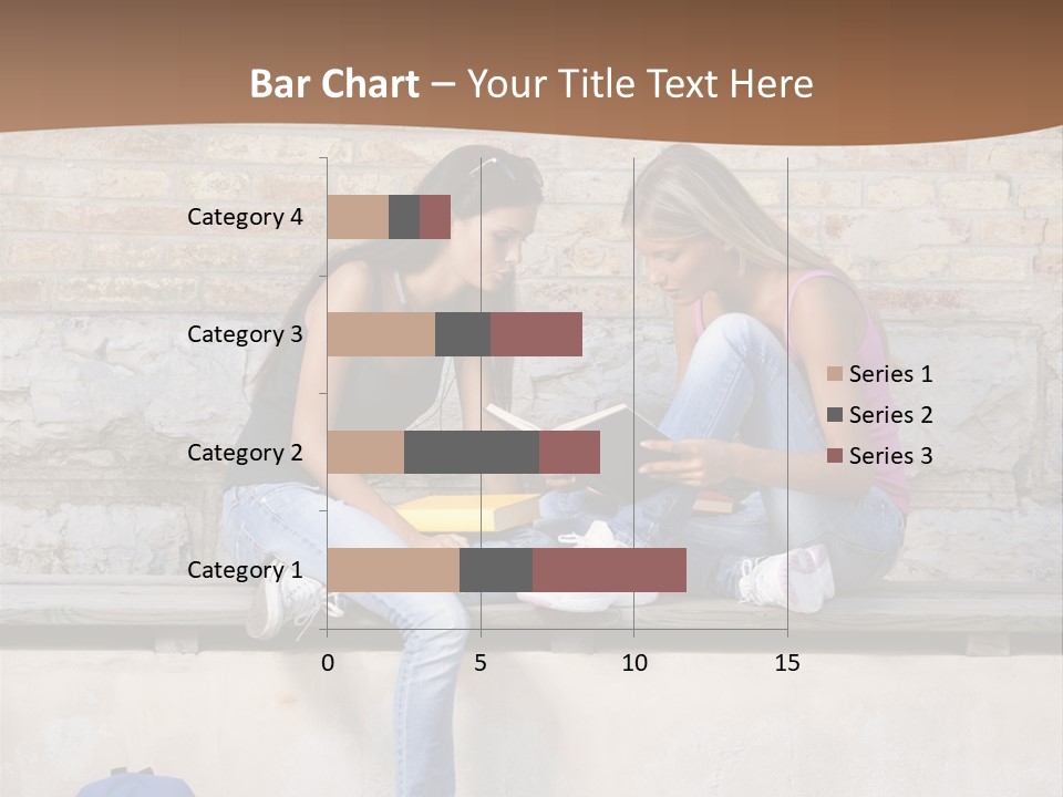 Attractive Female Blond Hair Learning PowerPoint Template