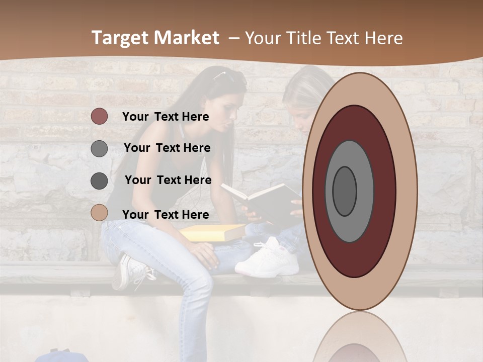 Attractive Female Blond Hair Learning PowerPoint Template