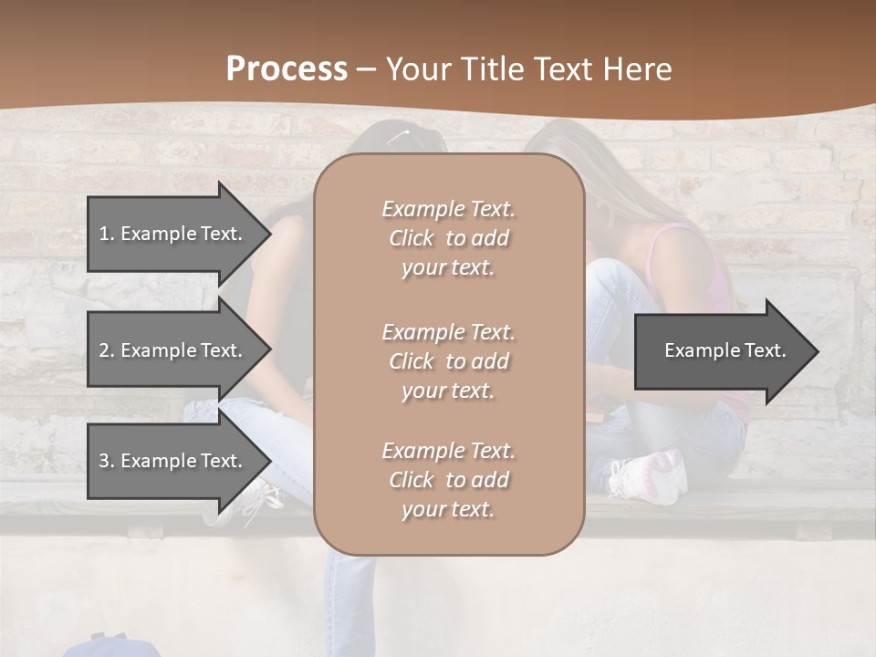 Attractive Female Blond Hair Learning PowerPoint Template