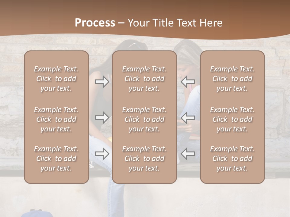 Attractive Female Blond Hair Learning PowerPoint Template