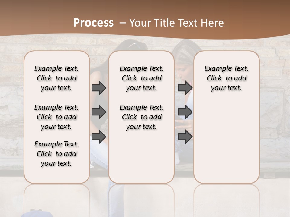 Attractive Female Blond Hair Learning PowerPoint Template