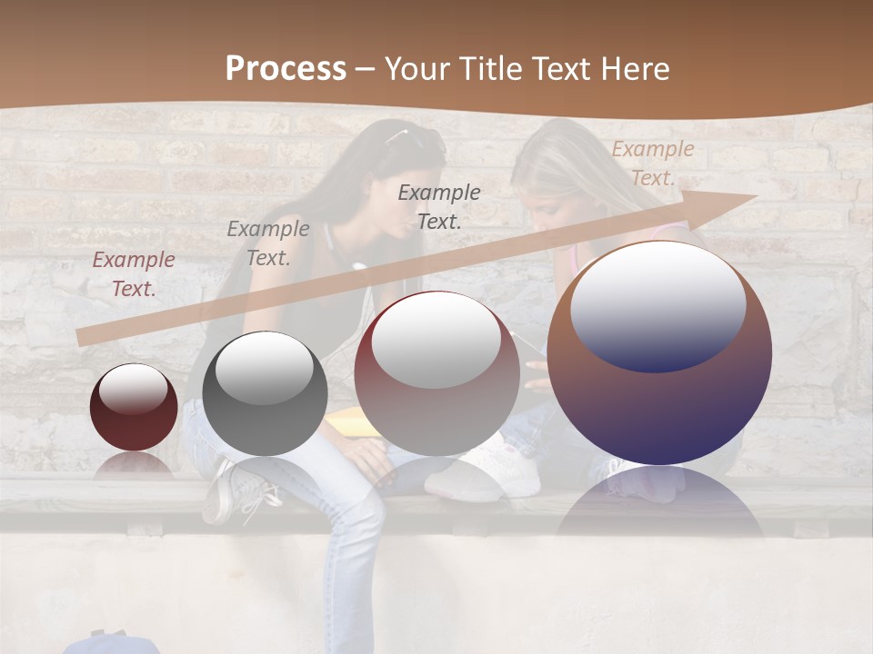 Attractive Female Blond Hair Learning PowerPoint Template