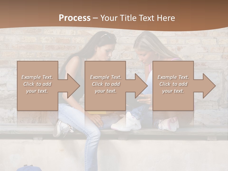 Attractive Female Blond Hair Learning PowerPoint Template