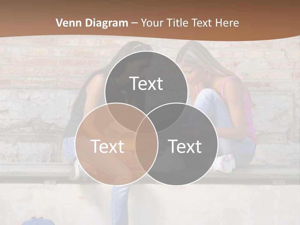 Attractive Female Blond Hair Learning PowerPoint Template