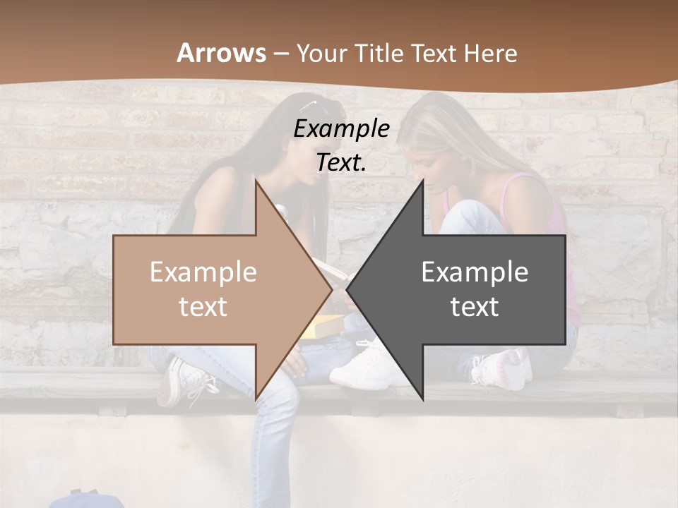 Attractive Female Blond Hair Learning PowerPoint Template