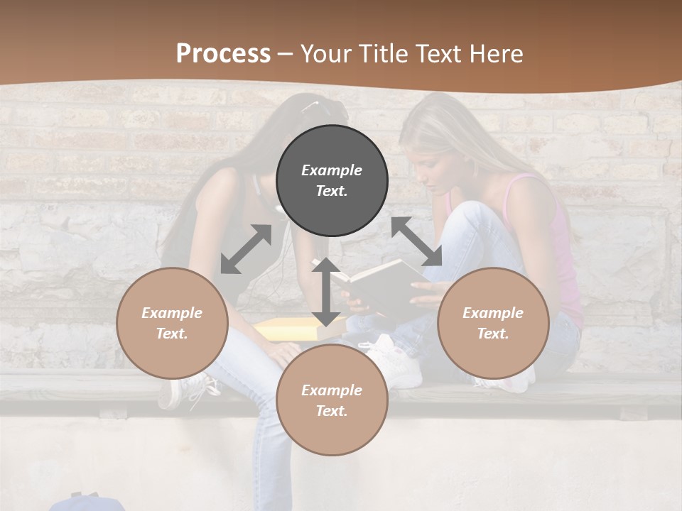 Attractive Female Blond Hair Learning PowerPoint Template