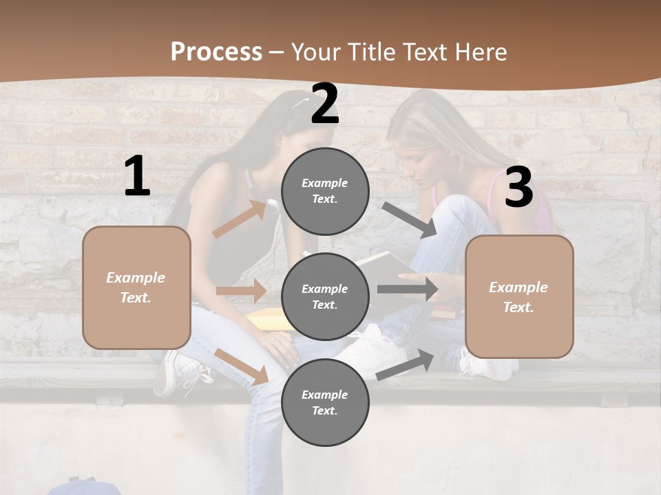 Attractive Female Blond Hair Learning PowerPoint Template