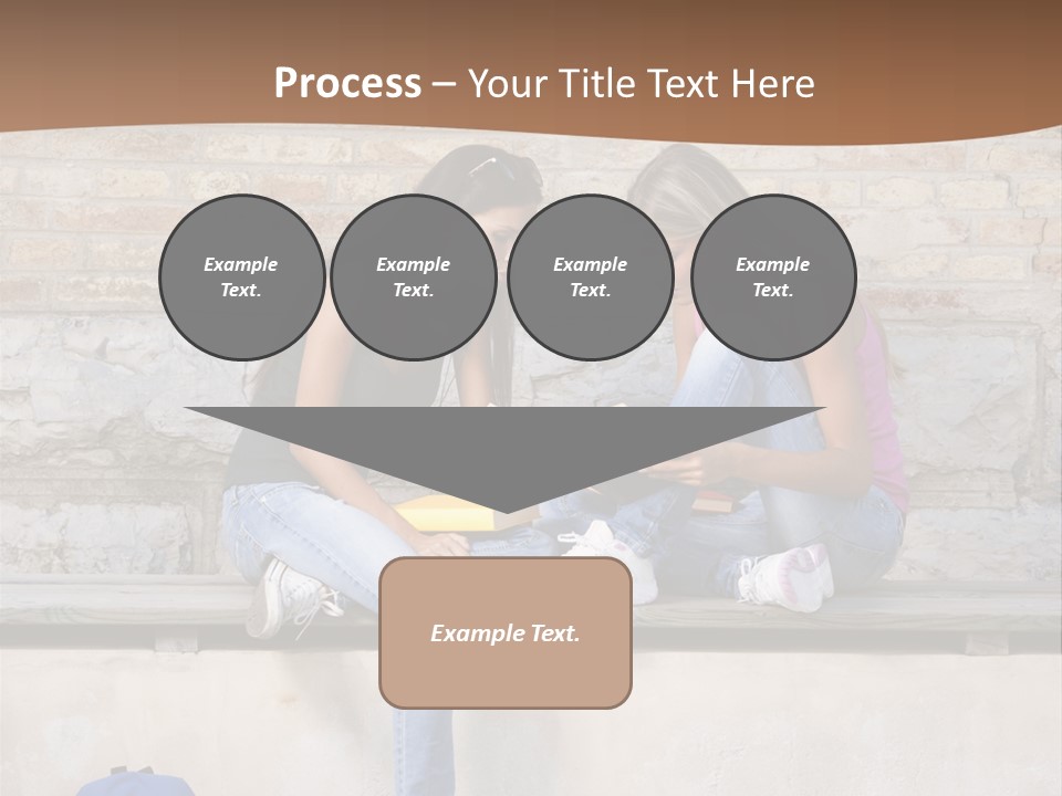 Attractive Female Blond Hair Learning PowerPoint Template