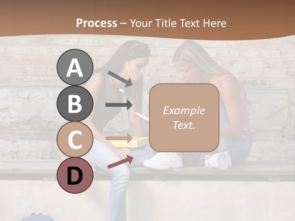 Attractive Female Blond Hair Learning PowerPoint Template