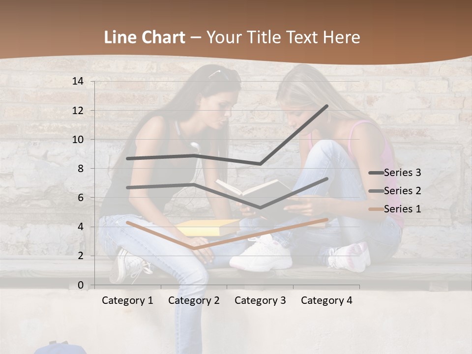 Attractive Female Blond Hair Learning PowerPoint Template
