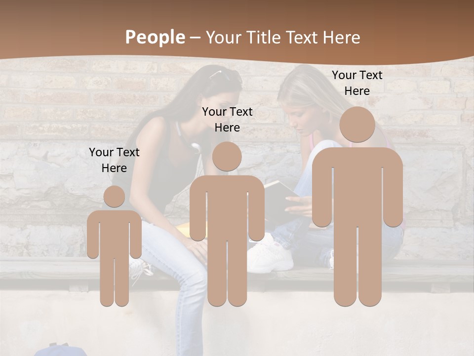 Attractive Female Blond Hair Learning PowerPoint Template