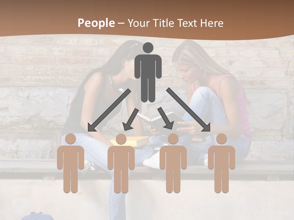 Attractive Female Blond Hair Learning PowerPoint Template