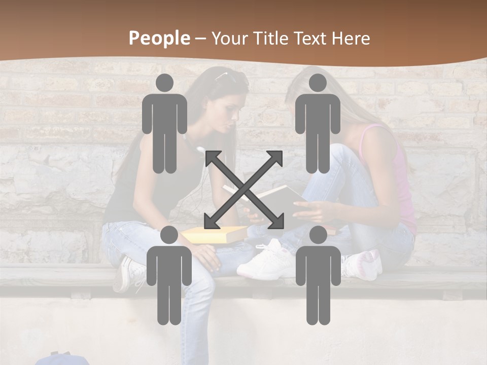 Attractive Female Blond Hair Learning PowerPoint Template