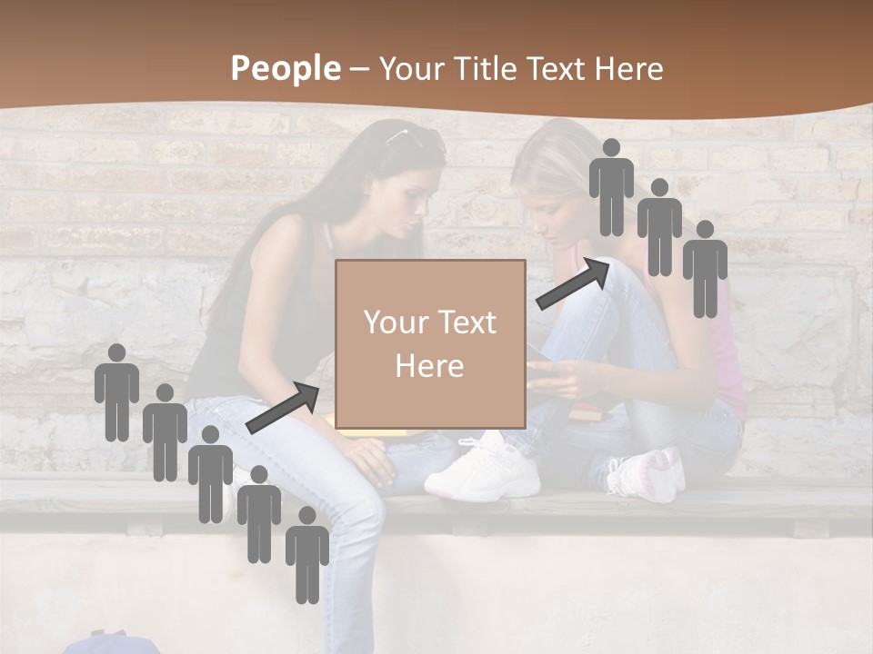 Attractive Female Blond Hair Learning PowerPoint Template