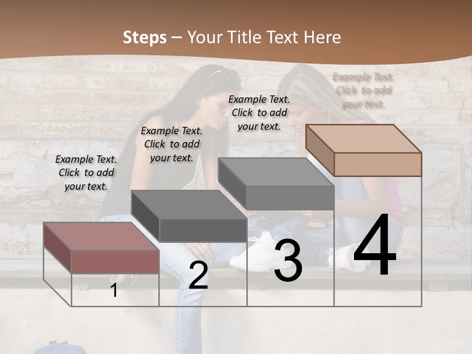 Attractive Female Blond Hair Learning PowerPoint Template