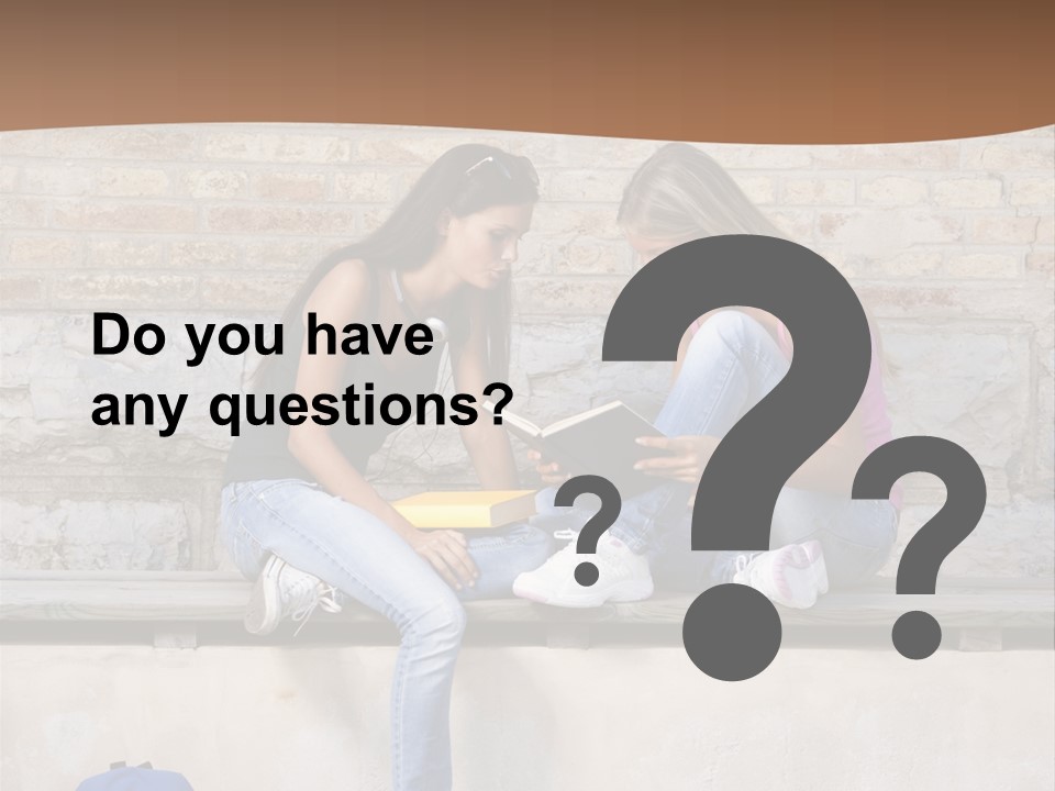 Attractive Female Blond Hair Learning PowerPoint Template