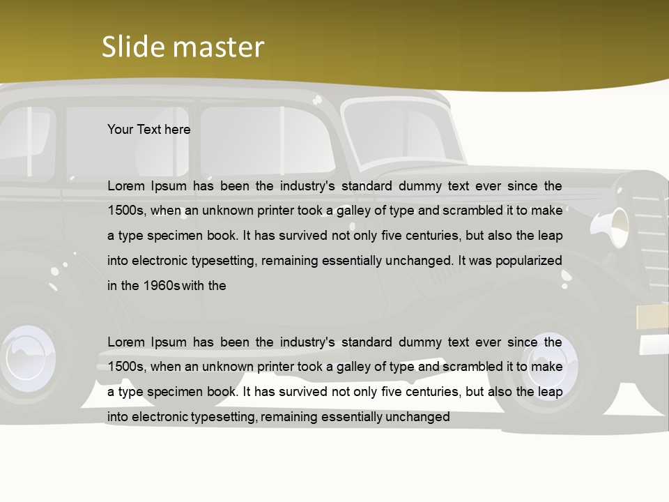 S Vintage Vehicle PowerPoint Template