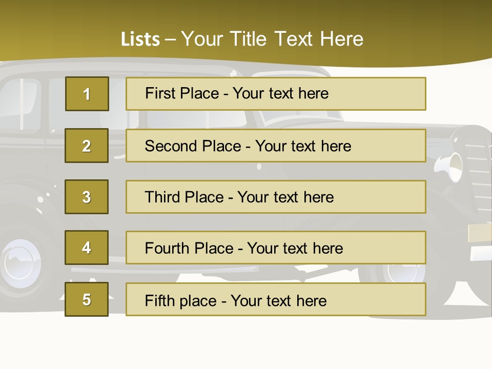 S Vintage Vehicle PowerPoint Template
