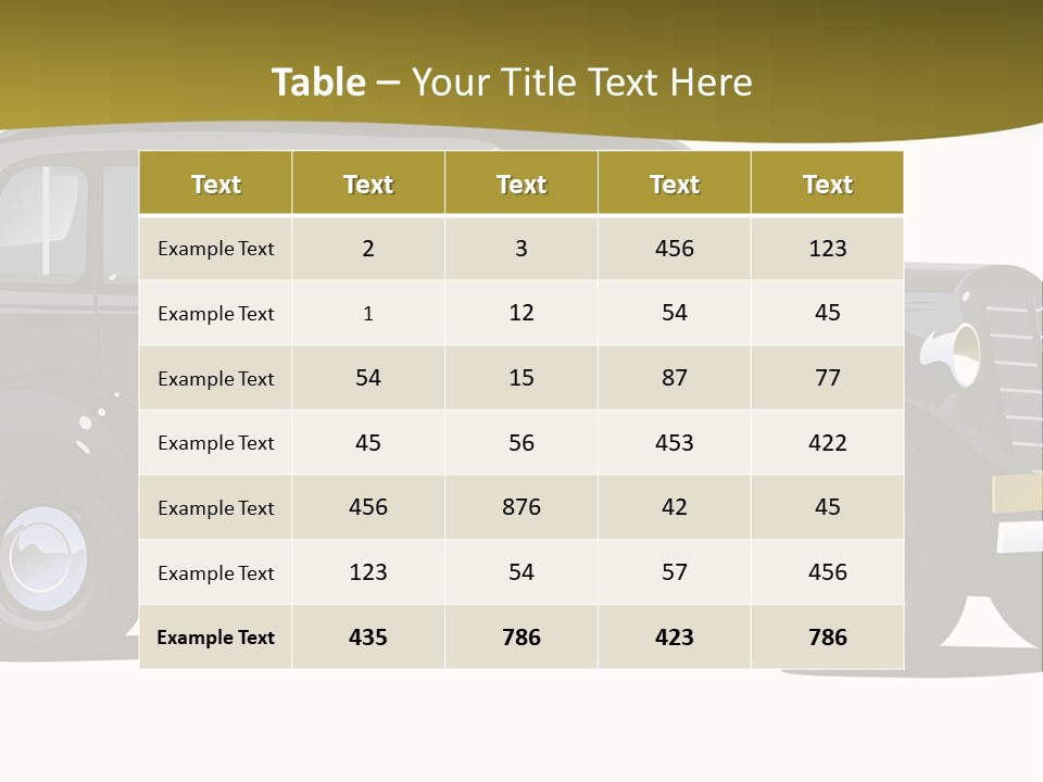 S Vintage Vehicle PowerPoint Template
