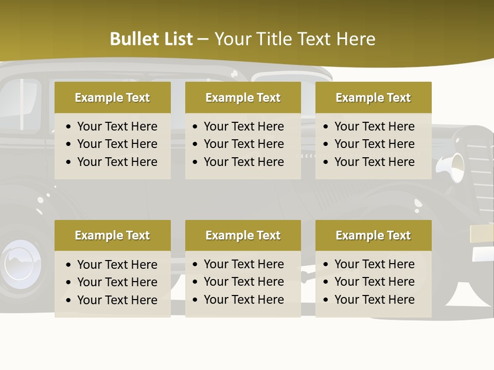 S Vintage Vehicle PowerPoint Template