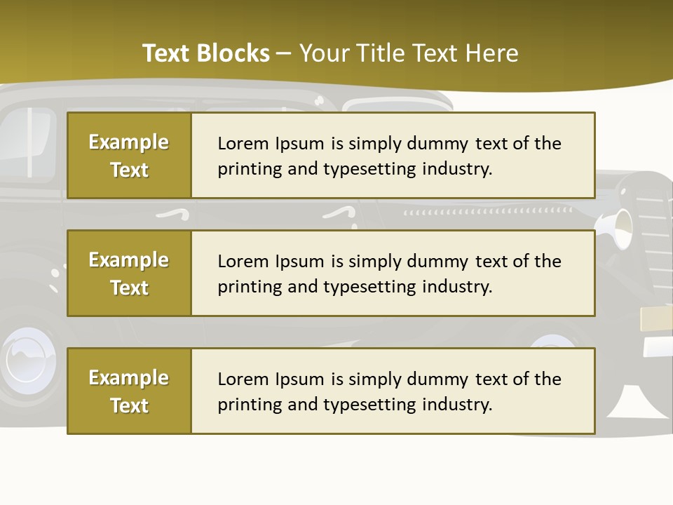 S Vintage Vehicle PowerPoint Template