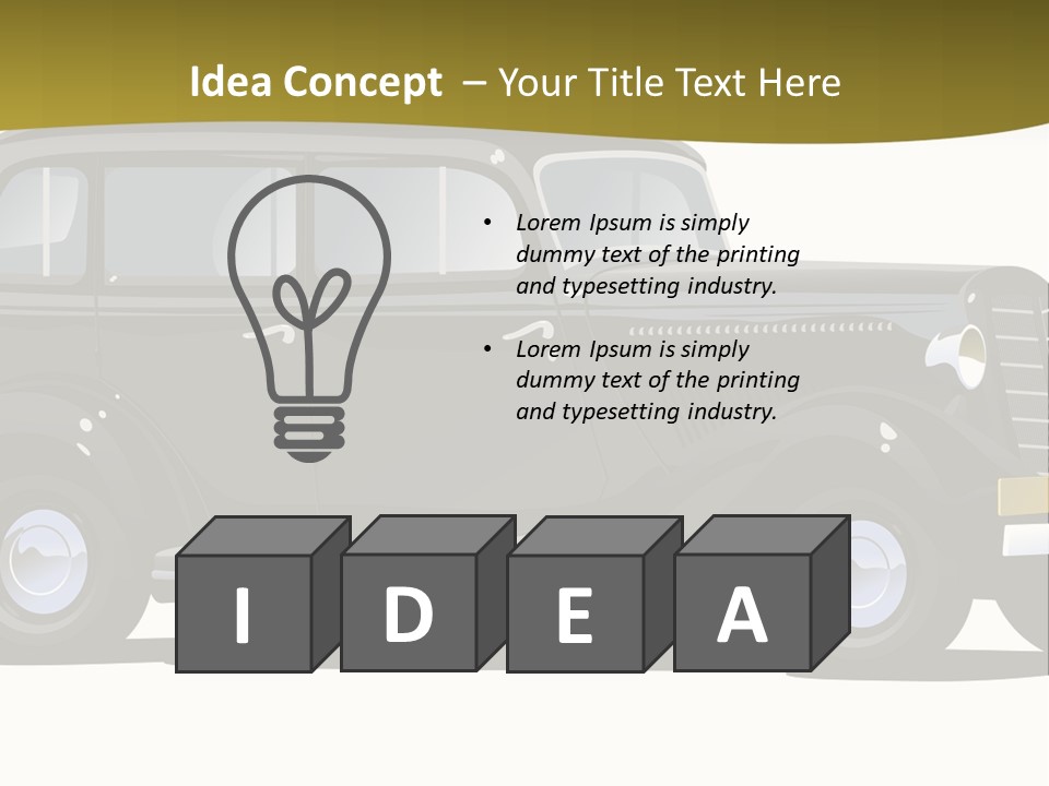 S Vintage Vehicle PowerPoint Template