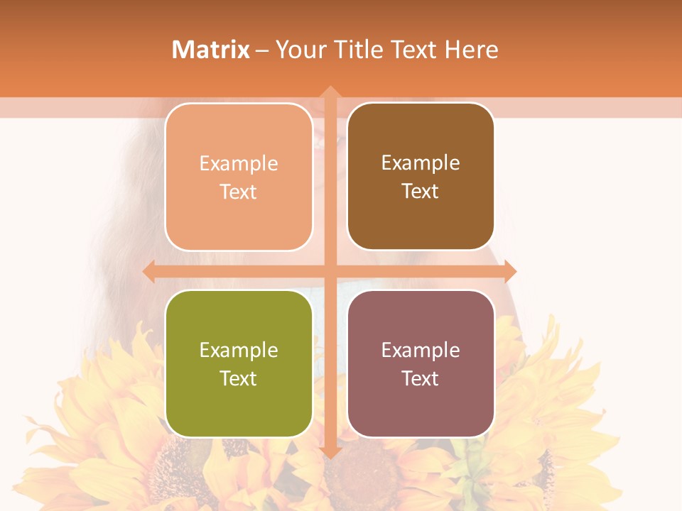 Curled Spray White PowerPoint Template