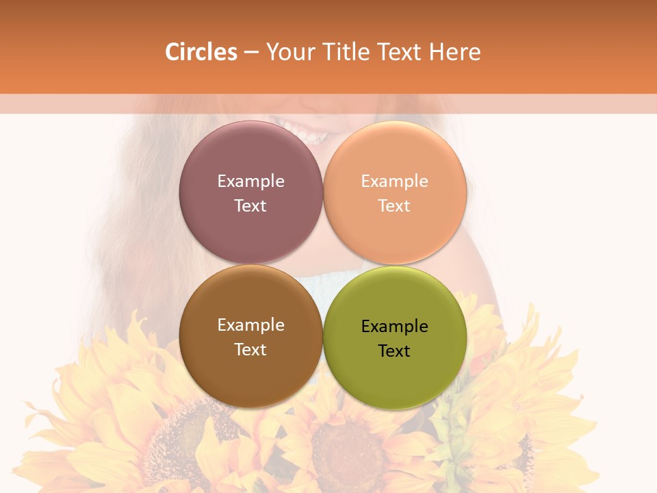 Curled Spray White PowerPoint Template