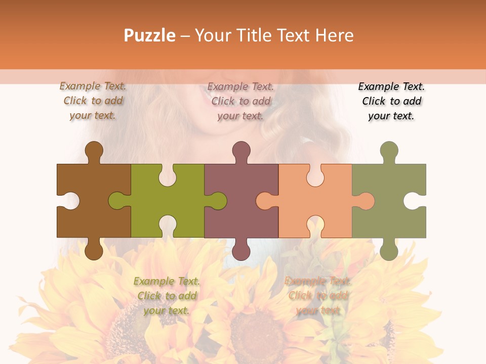 Curled Spray White PowerPoint Template