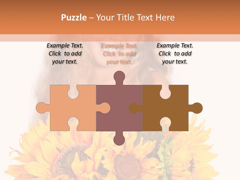 Curled Spray White PowerPoint Template